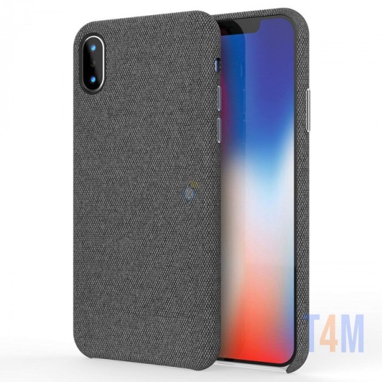 CAPA FABRIC CASE IPHONE X (5.8") CINZA